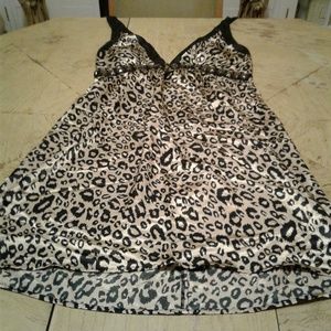 Sexy Leopard Faux Satin Midi Dress